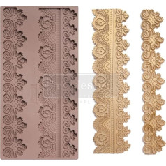 Redizains ar Prima 655350659004 Border Lace II Māls, ziepju veidnes, keramikas un modelēšanas māls, 5 x 10 x 8 mm