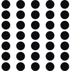 kleb-Drauf | 35 Dots | Black - Matt | Wall Sticker | Living Room Bedroom Children's Room Kitchen Bathroom | Decorative Walls Glass Window Door Tile