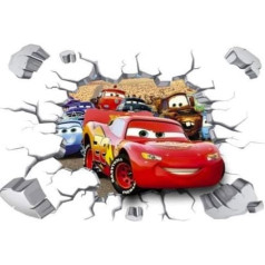 Kibi Cars 3D lipdukas Cars 3D lipdukas Cars Sienų lipdukas Cars 3 Sienų lipdukai Cars Disney Sienų lipdukas Cars Vaikų kambario apdaila nuimami lipdukai