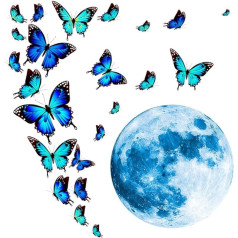 KSIUW 1 komplekts matu gaismas sienas uzlīme Butterfly Luminous sienas uzlīme Butterfly Dekoratīvs Butterfly sienas uzlīme Dzīvojamā istaba Guļamistaba Sienas apdare Korpusa bērniem (zaļa)