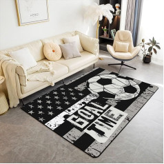 Homewish Svetainės kilimas 100 x 150 cm Futbolo kamuolys berniukams Amerikos vėliava Dekoratyvinis kilimas vaikams paaugliams suaugusiems miegamajam Svetainė