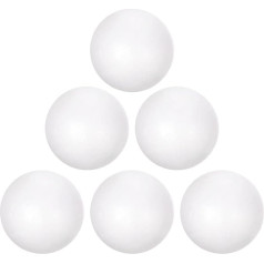 15 vienetų 7,6 cm balto polistireninio putplasčio kamuoliukų, lygūs, apvalūs, tvirti kamuoliukai, skirti amatams, menui, pasidaryk pats, buičiai, vakarėlių dekoracijoms