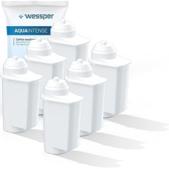 Wessper Brita Intenza ūdens filtra kasetne 6 gabali TZ700D3, 467873, 575491, Brita Intenza filtrs pilnībā automātiskajiem kafijas automātiem, kas saderīgs ar Siemens EQ 6.9, TI305206RW, Bosch TCZ7003