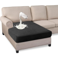 Granbest Premium ūdensizturīgs dīvāna sēdekļa spilvenu pārvalks Augstas stiepes žakarda auduma dīvāns sēdekļa pārvalks aizsargs Chaise Lounge Protector Black