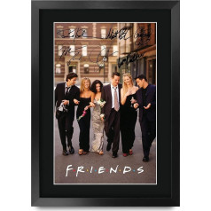 HWC Trading Friends A3 Framed Signed Printed Autographs Picture Print Photo Display Gift For Joey Chandler Ross Phoebe Rachel Monica TV Show Fans