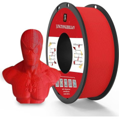 PETG+ 3D filaments 1,75 mm, PETG Plus printeru filaments, 1 spole (2,2 lbs), 3D printeru filaments 3D drukāšanai, izmēru precizitāte +/- 0,02 mm, PETG+, sarkans