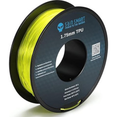 SainSmart TPU 3D printera filaments 1,75 mm 0,8 kg, visas krāsas, dzeltens