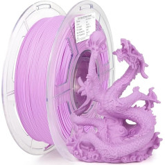 IEMAI ātrgaitas matēta PLA+ 3D printera filaments, matēts PLA filaments 1,75 mm, izmēru precizitāte +/- 0,05 mm, 1 kg spole, 3D drukāšanas filaments 3D printerim, PLA matēts, violets krāsā