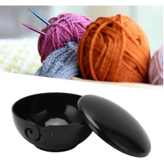 Fyearfly Handmade Yarn Bowl, 7,5 collu liels pārnēsājams koka dzijas uzglabāšanas trauks ar vāku, adīšanas un tamborēšanas piederumi tamborēšanai, adīšanai, vilnas bumbiņu uzglabāšanai