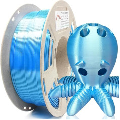 Reprapper Silk PLA filaments 1,75 mm 3D printeriem Spilgts 3D filaments 1,75 PLA 1 kg, izmēru precizitāte +/- 0,03 mm, zīdaini zils