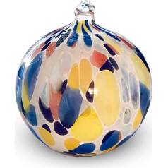 Gocce di Murano Murano Glass Christmas Baubles, Pack of 2 Large Blown Glass Baubles, Colourful Handmade Elegant Christmas Tree Decoration (Multicoloured, 2)