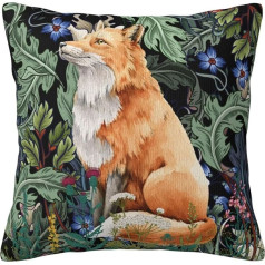 Janleap Cute Watercolour Orange Fox Cushion Cover Blīvs džungļu dizains Dekoratīvs spilvena pārvalks Mājas apdare dzīvojamai istabai Dīvāns Dīvāns Gulta Spilvens Covell Cover 45 x 45 cm