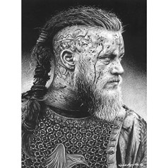 Fine Art Prints Ragnar Vikings Warrior Wayne Maguire Premium Canvas Wall Art Plakāts