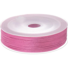 1,5 mm neilona vītā aukla Beading Cord 20 m īpaši spēcīga pīta neilona aukla aproces rotaslietas rotaslietas padarīt rozā pērlītes