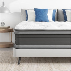 Aotumm Ciort Mattress 90 x 190 x 27 cm - Medium Firm Mattress with Breathable Foam and Pocket Spring Core for Cool Comfort Sleeping, Spring Hybrid Mattress (90 x 190 cm)