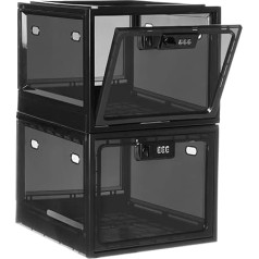 Lalifebuss Lockable Box, Medicine Storage Box, Large Lock Box for Medicine, Food, Mobile Phone Prison, Transparent Storage Box