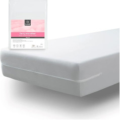 Tural Elasticated Mattress Cover in Silky Soft Microfibre Terry Towelling Size 180 x 190/200 cm | Mattress Protector with Zip | Fits Mattresses with a Height of 30 cm