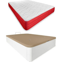 Duérmete Online Lite Reversible Memory Foam matracis + koka Box Spring gulta Liela ietilpība Poliuretāna PU 105 x 190 cm