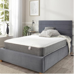 Aspire Beds 9 slāņu konstrukcijas maiss + 3000 atsperu sistēma un AC Aspire Cooler Ice nākamās paaudzes atmiņas putu hibrīda matracis ar pelēku apdari, 3 pēdu vienvietīgs (90x180 cm) (8B-AC-3LMF)