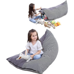 Kolacen Bērnu Bean Bag Cuddly Toy uzglabāšanas Bean Bag Bērnu rotaļlietu pildīta rotaļlietu Bean Bag Bērnu istaba Bērnu guļamkrēsls Bean Bags salokāms lielas ietilpības bērnu dīvāns bērniem