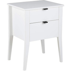 Ac Design Furniture Sofija naktinė spintelė, D: 48 x Š: 40 x V: 65 cm, balta, MDF, 1 vnt.