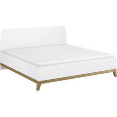 Rauch Möbel Carlsson divguļamā gulta Futon gulta baltā krāsā, ozola masīvs, guļamā virsma 180 x 200 cm, kopējie izmēri W x H x H x D 189 x 97 x 207 cm