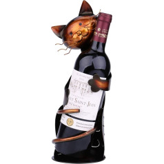 Ailgely Держатель для вина в форме кошки, держатель для бутылки вина, украшение в виде кошки, подставка для вина, металлическая скульптура, пра
