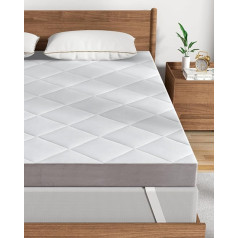 Bedstory Matrača virskārta 140 x 200 cm, 7 cm H3 Cold Schuam Topper, ērts matrača virskārta Box Spring gultai un neērtām gultām Dīvāna gulta - Oeko-Tex sertificēts