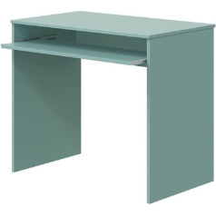 Habitdesign Desk with Extendable Shelf, Water Green, 90 x 79 x 54 cm