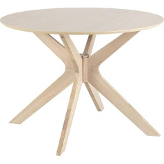 Ac Design Furniture Dion Dining Table W105cm x H75cm x D105cm Oak MDF