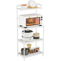 Medimall Стойка пекаря для кухни с хранением, 4-ярусная подставка для микроволновой печи, стойка для хранения микроволновой печи, кофейный бар 