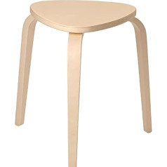 Ikea KYRRE-FROSTA stacking stool wooden stool made of solid birch plywood-seat diameter 35 cm-seat height 45 cm-up to 100kg, brown, 45 x 46 x 4 cm