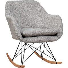 Costway Šūpuļkrēsls, šūpuļkrēsls ar augstu ergonomisku atzveltni un iebūvētu roku balstu, māsu krēsls, atpūtas krēsls, polsterēts, piemērots viesistabai, guļamistabai, balkonam, 65 x 75 x 83 cm