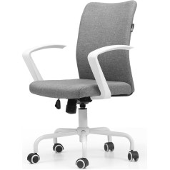 Hbada Biroja krēsls Ergonomisks grozāms krēsls Konferenču apmeklētāju krēsls Light Linen Rocker mehānisms