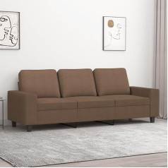 Lapooh 359402 3-vietė sofa, ruda, 180 cm, audinys, poilsio sofa, sofos ir kušetės, poilsio sofa, svetainės sofa, miegamoji sofa