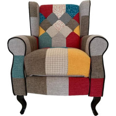 Liberoshopping.eu - La Tua Casa In Un Clik Reclining Living Room Bedroom Armchair Upholstered in Stain-Resistant Patchwork Fabric