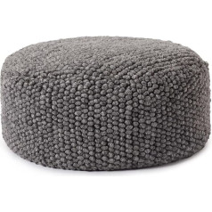 Urbanara Pouf Ravi grīdas spilvens Bean Bag antracīts un melanžēts 38 x 65 cm 50% vilna 30% viskoze 20% kokvilna