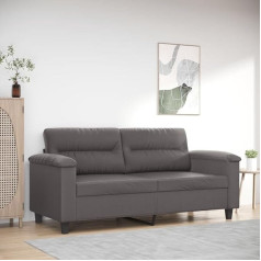 ZEYUAN 2-Sitzer-Sofa Grau 140 cm Kunstleder, Loungesofa, Sofas & Couches, Relaxsofa, Couch für Wohnzimmer, Couch Mit Schlaffunktion - 359585