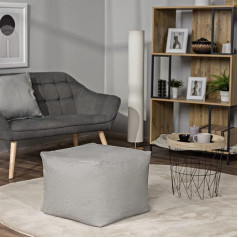 Paco Home Āra Bean Bag Krēsls Dzīvojamā istaba Sēdeklis spilvens taburete Grīdas spilvens Footstool Pouf Square Modern Unfilled Mottled 50 x 50 x 40 cm