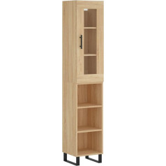 Vidaxl Highboard Sonoma ozols 34,5 x 34 x 180 cm Koka materiāls