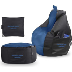 Happers Spēļu komplekts Blue Gaming Bean Bag Pro + taburete + spilvens