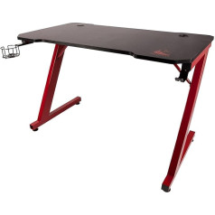 Konix SKADI Gaming Table, Metal, Black/Red, Large