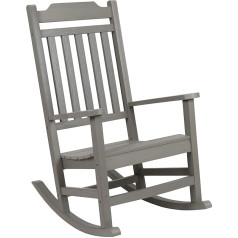 Flash Furniture Winston All Weather Rocking Chair Polyresin Grey Single