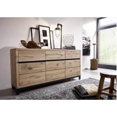 Massivmoebel24.De Villanders #208 Bufete Wild Oak 175 x 45 x 85 cm Bianco Oiled Modern