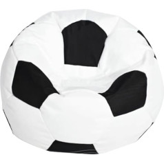 Fenteer Futbola drukāts dīvāns Bean Bag Cover Bean Bag krēsls Cover atpūtas telpa White