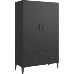 Vidaxl Highboard Bufete Kumode kumode Kumodes skapis Bufetes sānu skapis Daudzfunkcionāls skapis Dzīvojamā istaba melna 70 x 31 x 115 cm Koka materiāls