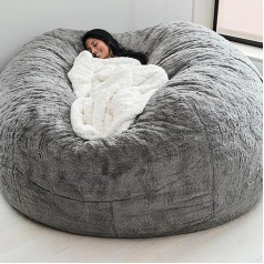 Loktch NSMYOOK 7ft Bean Bag aptver bez pildījuma mazgājams Bean Bag krēsls pusaudžiem Luksusa Giant Bean Bag ērts dīvāns dīvāns pieaugušajiem un bērniem mājas dzīvojamā istaba