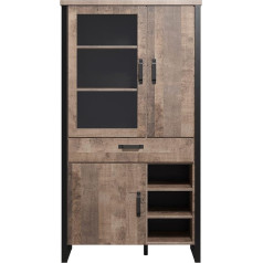 Trendteam Smart Living Uzglabāšanas skapis brūns melns 106 x 195 x 45 cm