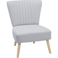 Beliani Ērts retro stila krēsls ar polsterētu pārvalku pelēkā krāsā Vaasa