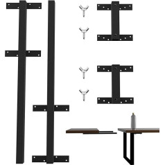 Magnetic Mobel Paplašinājuma galda virsma Paplašinājuma plāksne metāla melna (melna)